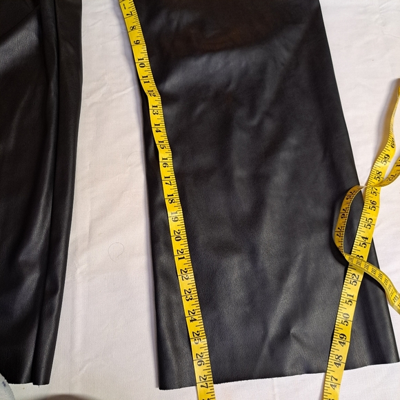 Zara Faux Leather Marine Wide Leg Black Pants - Picture 10 of 11